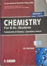 Image of CHEMISTRY BSC I SEMESTER
